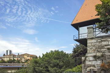 The old town of city of  Lausanne, Switzerland