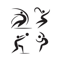 Athletics Icon illustration Vector silhouette
