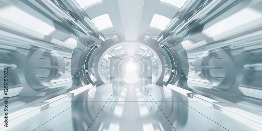 Poster a digital minimalist composition with a futuristic silver backdrop, digital elements and minimalist 