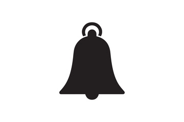 bell icon vector silhouette isolated in white background