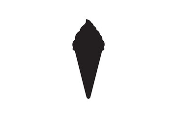 ice cream icon vector silhouette isolated in white background