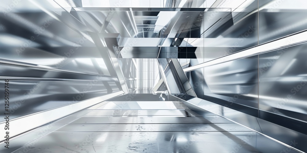 Poster a digital minimalist composition with a futuristic silver backdrop, digital elements and minimalist 