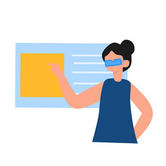 Presentation woman, graph, data, business, office, meeting, communication, analysis, visualization, information.