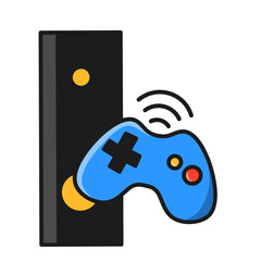 Neon blue joystick, gaming, control, gamer, technology, entertainment.