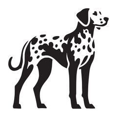 Artistic Dalmatian silhouette perfect for branding and design - Dalmatian illustration - minimal Dalmatian vector - dog silhouette

