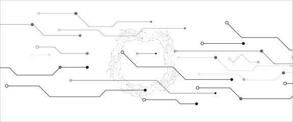 Abstract technology background with blue glowing