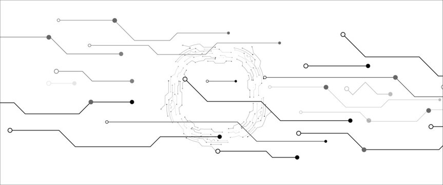 Abstract technology background with blue glowing