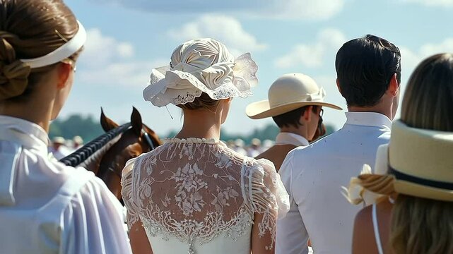 High Society Horse Race Event with Bets and Cocktails