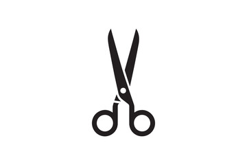 scissor icon vector silhouette isolated in white background