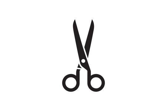 scissor icon vector silhouette isolated in white background