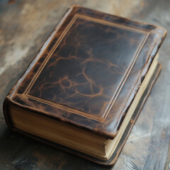 Book for father. Interesting read. Leather-bound book.