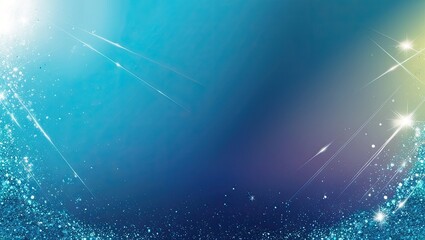 Sparkling Teal Blue Background with Glimmering Effects
