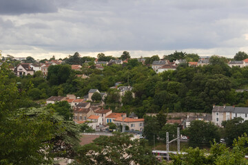 Obraz premium Le centre de Poitiers vu d'en haut
