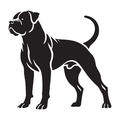 Digital-friendly Dogo Argentino silhouette designed for creative use - Dogo Argentino illustration - minimal Dogo Argentino vector - dog silhouette
