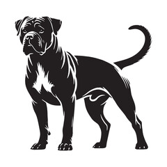 Bold Dogo Argentino silhouette perfect for digital and print designs - Dogo Argentino illustration - minimal Dogo Argentino vector - dog silhouette
