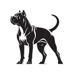 Distinctive Dogo Argentino silhouette designed for branding - Dogo Argentino illustration - minimal Dogo Argentino vector - dog silhouette
