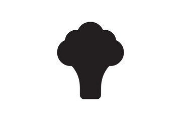 broccoli icon vector silhouette isolated in white background
