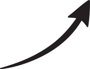 Simple upward-trending arrow graphic for presentations or websites.