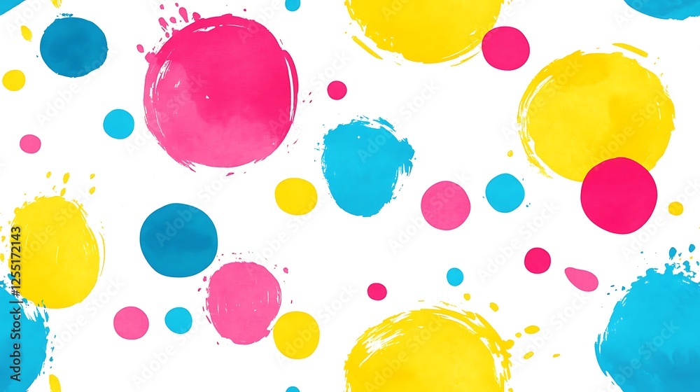 Poster abstract colorful circles pattern, background design, vibrant colors, graphic design element, digita