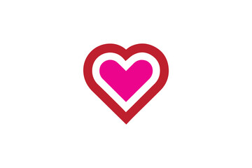 love shape icon vector silhouette isolated in white background