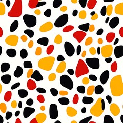 Fototapeta premium Abstract geometric pattern of colorful shapes on white background. Possible use textile design, wallpaper, or digital art