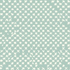Seamless light teal and white cross pattern background