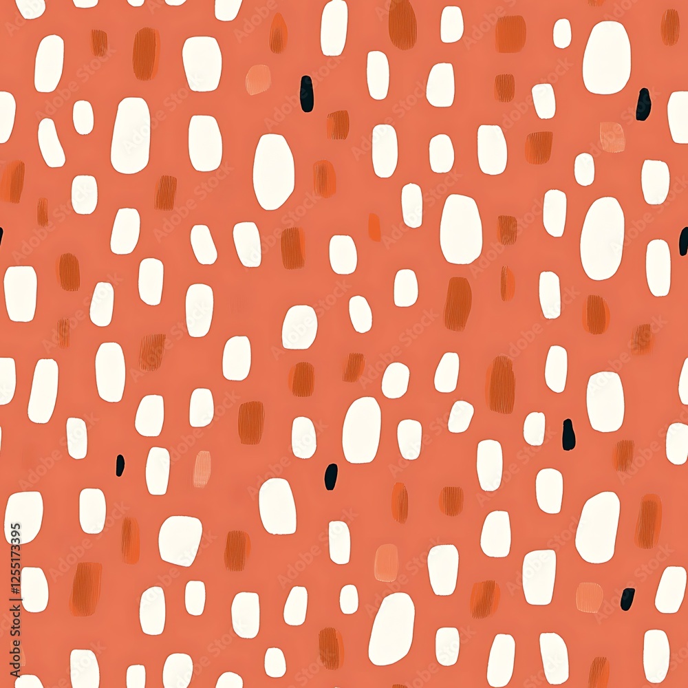 Poster abstract design pattern, terracotta color, geometric shapes. possible use for fabric, wallpaper