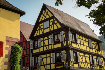 Street view on the city of Kaysersberg in Alsace