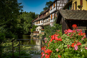 Street view on the city of Kaysersberg in Alsace