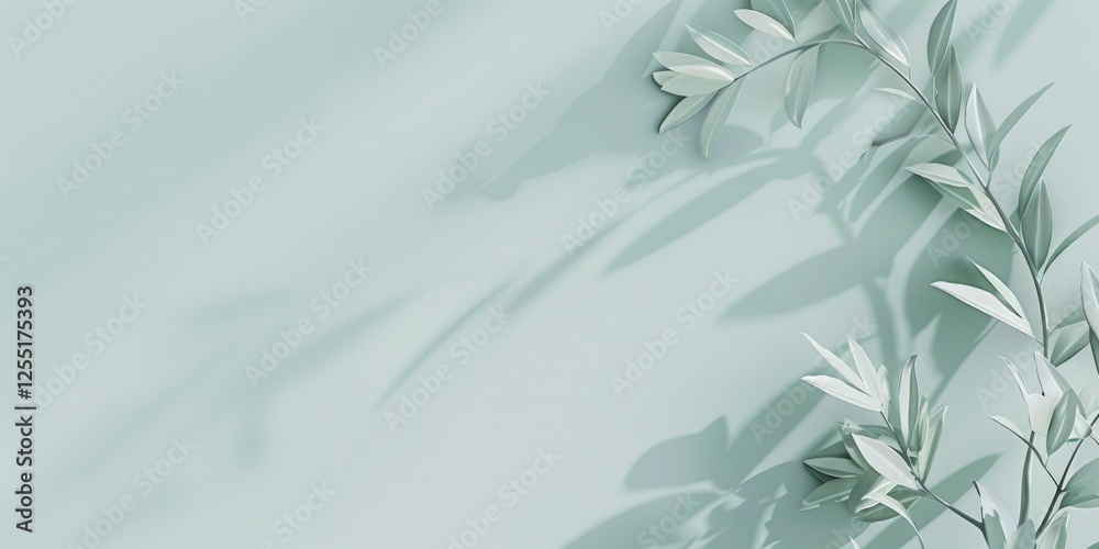 Poster a minimalist aesthetic featuring a light mint backdrop, minimalist design elements arranged symmetri