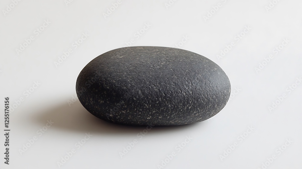 Poster polished stone on a white background. possible use for meditation