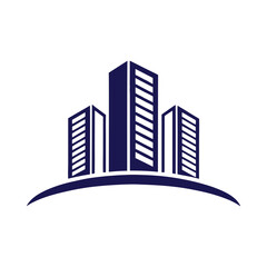 Fototapeta premium Modern City Skyline Logo with Smooth Vector Design.