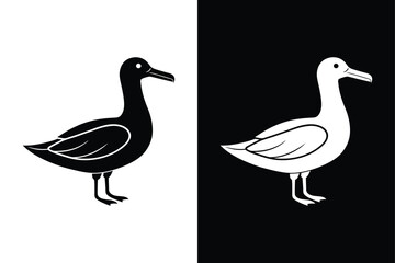 Albatross Silhouette Vector Perfect for Logos and Artwork.