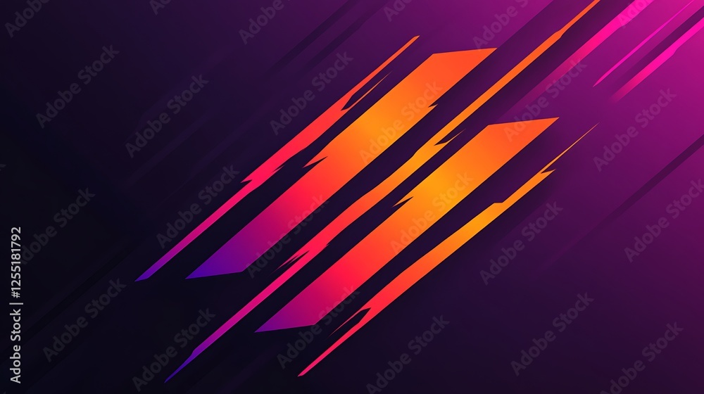 Poster Abstract vibrant dynamic design background