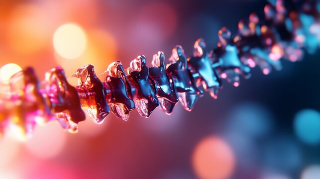 Abstract Spinal Column: A Symphony of Light and Form