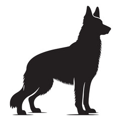 Striking German Shepherd silhouette perfect for branding projects - German Shepherd illustration - minimal German Shepherd vector - dog silhouette

