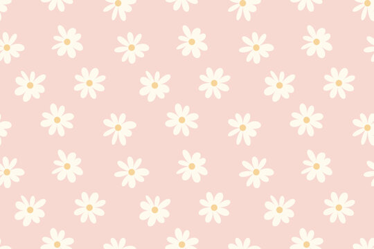Fototapeta Flower petals cute seamless repeat pattern