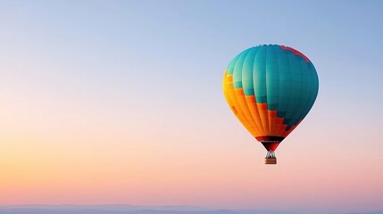 Obraz premium Pixel Art Hot Air Balloon Sunrise