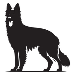Bold and powerful German Shepherd silhouette with defined posture - German Shepherd illustration - minimal German Shepherd vector - dog silhouette
