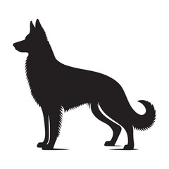Stylish German Shepherd silhouette for graphic and digital artwork - German Shepherd illustration - minimal German Shepherd vector - dog silhouette
