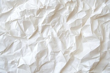 Obraz premium Close-up of Crumpled White Paper Texture
