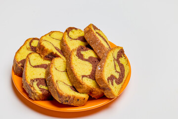 Delicious slices of cake ready to be served