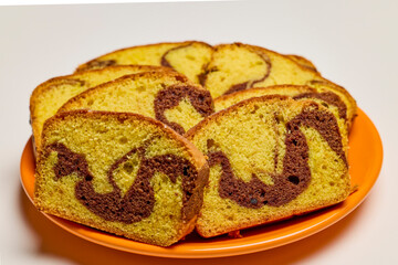 Delicious slices of cake ready to be served