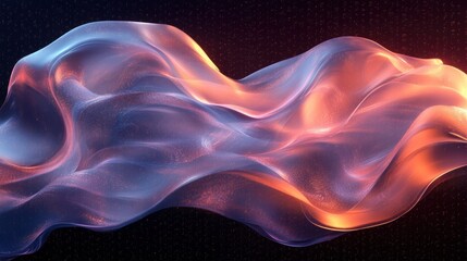 bold holographic liquid metal shape isolated on transparent background