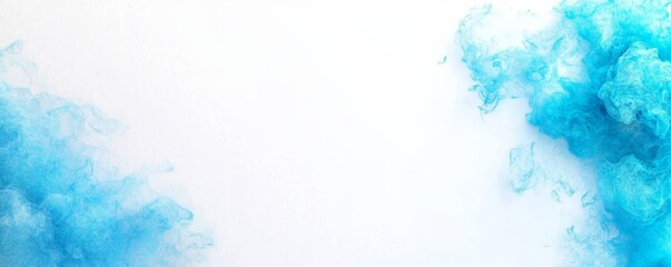 Fototapeta premium Abstract blue smoke on a white background