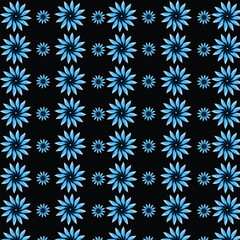 abstract seamless pattern blue color floral design 