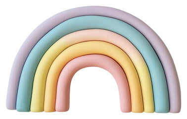 Obraz premium PNG Rainbow pastel colors toy.