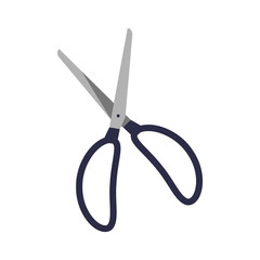 Scissors With Open Blades In Flat Vector Illustration Symbolizing Cutting, Crafting, And Tailoring, Isolated On White Background