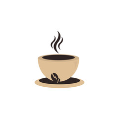 Illustration of a Hot Coffee Cup
