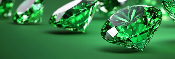Fototapeta premium A photorealistic emerald liquid glass with a bright transparent background. Minimalistic, glossy, and grainy noise filter effect. Perfect for abstract, modern designs